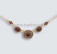 Náhrdelník s českým granátom a almandínom 307