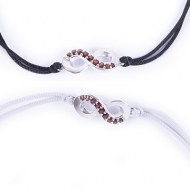 Shamballa naramok s ceskym granatom s kvetinkou